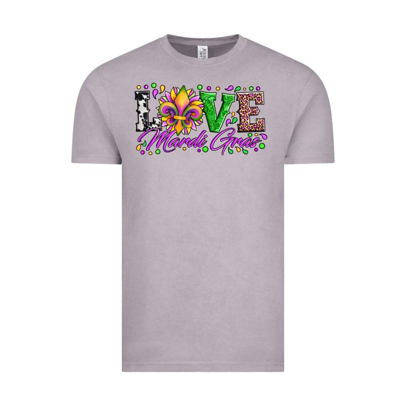 Love Mardi Gras Fleur De Lis Sunflower Leopard And Beads Vintage Tee by Artiststas | Teevron