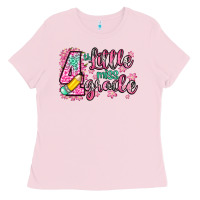 Bubblegum Pink little miss 4th grade Ladies Tee - Zillion Design Studio