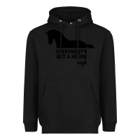 Black everybody's gotta horse neigh Heavyweight Hoodie - Bettercallsaul
