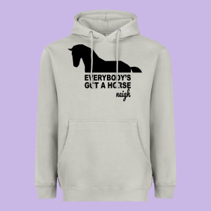Everybody's Gotta Horse Neigh Heavyweight Hoodie Designed By Bettercallsaul
