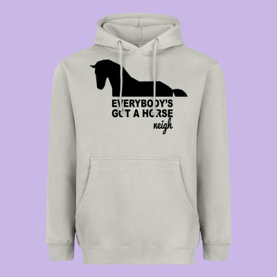 Everybody's Gotta Horse Neigh Heavyweight Hoodie Designed By Bettercallsaul