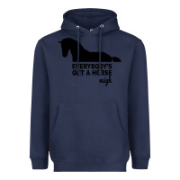 Navy everybody's gotta horse neigh Heavyweight Hoodie - Bettercallsaul