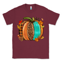 Burgundy Fall leopard pumpkin Classic Tee - NancyCooperArtShop