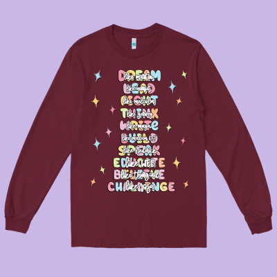 Jesus Names Believe Long Sleeve Tee Designed By Maliassmallbusiness