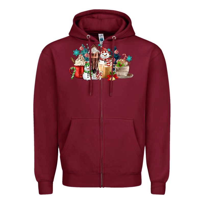 Christmas Coffee Zipper Hoodie by MaliasSmallBusiness | Teevron