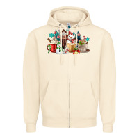 Sandshell christmas coffee Zipper Hoodie - MaliasSmallBusiness