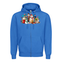 True Royal christmas coffee Zipper Hoodie - MaliasSmallBusiness
