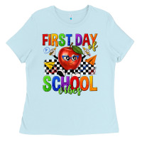 Baby Blue first day of school vibes Ladies Tee - texasbilliewilder