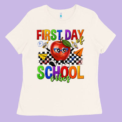 First Day Of School Vibes Ladies Tee Designed By Texasbilliewilder