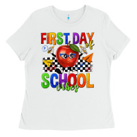 White first day of school vibes Ladies Tee - texasbilliewilder