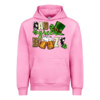 Fuchsia Pink Bad green boozy St. Patrick's Day Urban Hoodie - CowGirlArtShop
