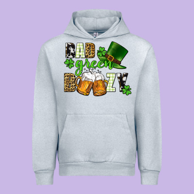 Bad Green Boozy St. Patrick's Day Urban Hoodie Designed By Cowgirlartshop