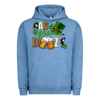 Pigment Pebble Blue Bad green boozy St. Patrick's Day Urban Hoodie - CowGirlArtShop