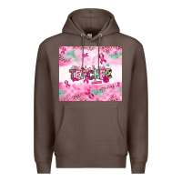 Coffee Breast Cancer Teacher Premium Hoodie - NancyCooperArtShop