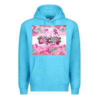 Ocean Blue Breast Cancer Teacher Premium Hoodie - NancyCooperArtShop