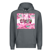 Rock Breast Cancer Teacher Premium Hoodie - NancyCooperArtShop