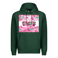 Sports Green Breast Cancer Teacher Premium Hoodie - NancyCooperArtShop