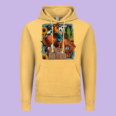 Cowboy Rodeo Vintage Hoodie Designed By Jahusdesignshop