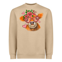 Mushroom valentines day orange cow Heavyweight Sweatshirt - Jasminsmagicworld