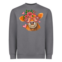 Storm valentines day orange cow Heavyweight Sweatshirt - Jasminsmagicworld