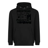 Black Christmas Begins With Christ Heavyweight Hoodie - Bettercallsaul