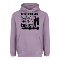 Lavender Christmas Begins With Christ Heavyweight Hoodie - Bettercallsaul