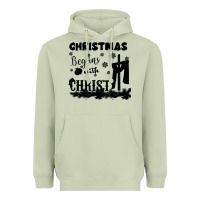Matcha Christmas Begins With Christ Heavyweight Hoodie - Bettercallsaul