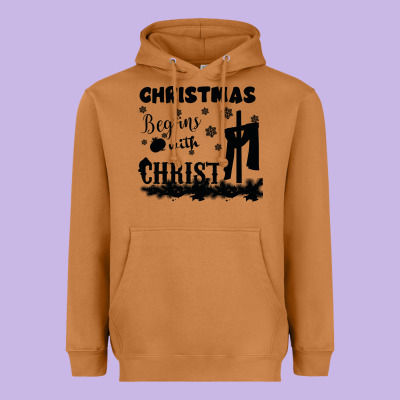Christmas Begins With Christ Heavyweight Hoodie Designed By Bettercallsaul
