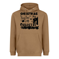 Toasted Coconut Christmas Begins With Christ Heavyweight Hoodie - Bettercallsaul