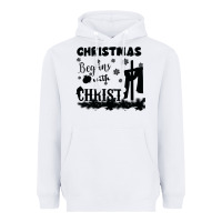 White Christmas Begins With Christ Heavyweight Hoodie - Bettercallsaul