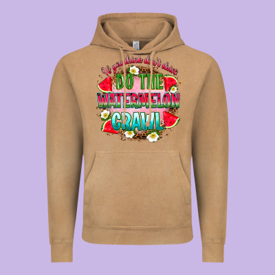 If You Drink Don't Drive Do The Watermelon Crawl Vintage Hoodie Designed By Ranaportraitstore