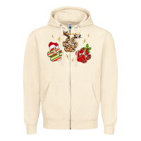 Sandshell christmas paws Zipper Hoodie - MaliasSmallBusiness