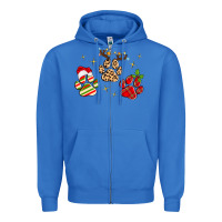 True Royal christmas paws Zipper Hoodie - MaliasSmallBusiness