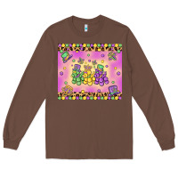 Chestnut mardi gras bead dogs Long Sleeve Tee - MaliasSmallBusiness