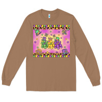 Toasted Coconut mardi gras bead dogs Long Sleeve Tee - MaliasSmallBusiness