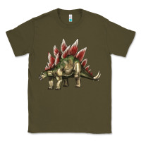 Army Green Stegosaurus Classic Tee - LillyAllenDesigns