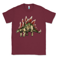 Burgundy Stegosaurus Classic Tee - LillyAllenDesigns