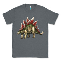 Charcoal Heather Stegosaurus Classic Tee - LillyAllenDesigns
