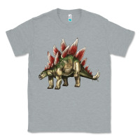 Heather Grey Stegosaurus Classic Tee - LillyAllenDesigns