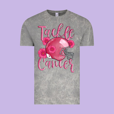 Tackle Cancer Helmet Vintage Tee Designed By Adodesignshop