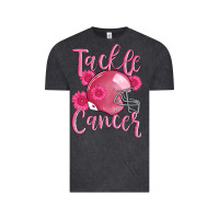 Vintage Black tackle cancer helmet Vintage Tee - AdoDesignShop