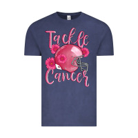 Vintage Denim tackle cancer helmet Vintage Tee - AdoDesignShop