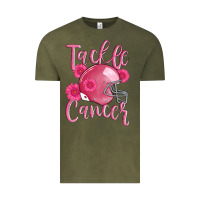 Vintage Olive tackle cancer helmet Vintage Tee - AdoDesignShop