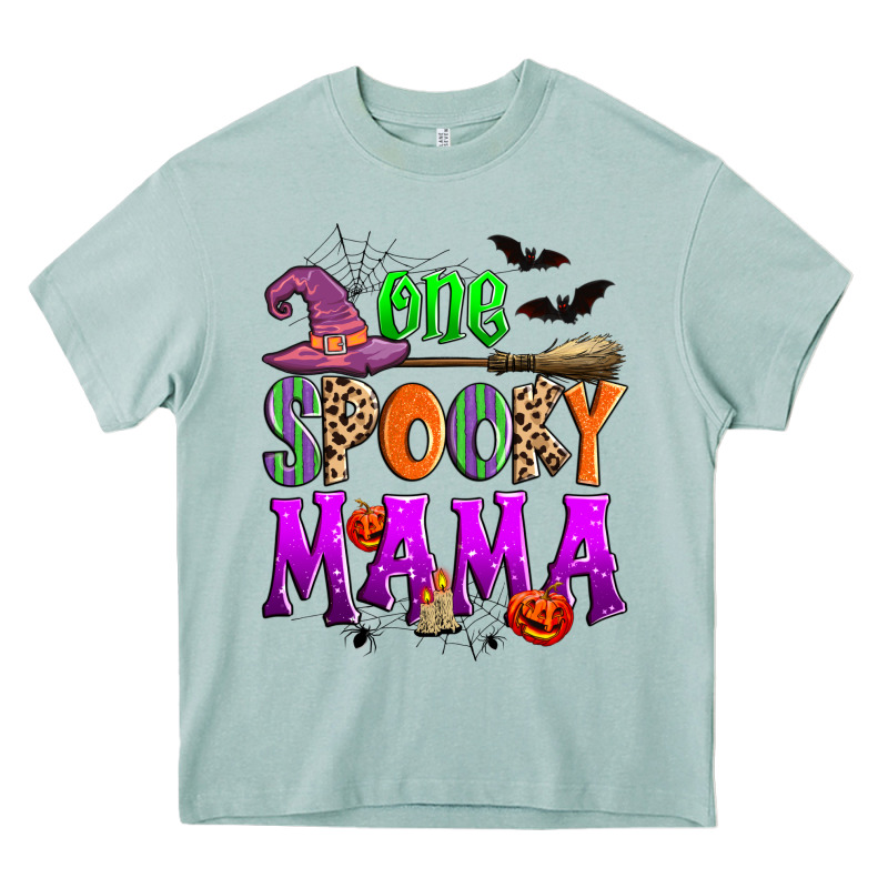 One Spooky Mama Heavy Core Tee by Zillion Design Studio | Teevron