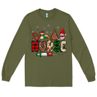 Army Green nurse Christmas Long Sleeve Tee - JahusDesignShop