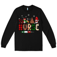 Black nurse Christmas Long Sleeve Tee - JahusDesignShop