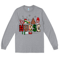 Heather Grey nurse Christmas Long Sleeve Tee - JahusDesignShop