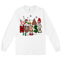 White nurse Christmas Long Sleeve Tee - JahusDesignShop