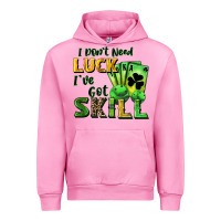 Fuchsia Pink I don't need luck i've got skill Urban Hoodie - CowGirlArtShop
