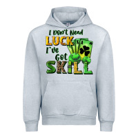 Heather Grey I don't need luck i've got skill Urban Hoodie - CowGirlArtShop